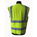 Yellow High visibility safety vest with reflective stripes